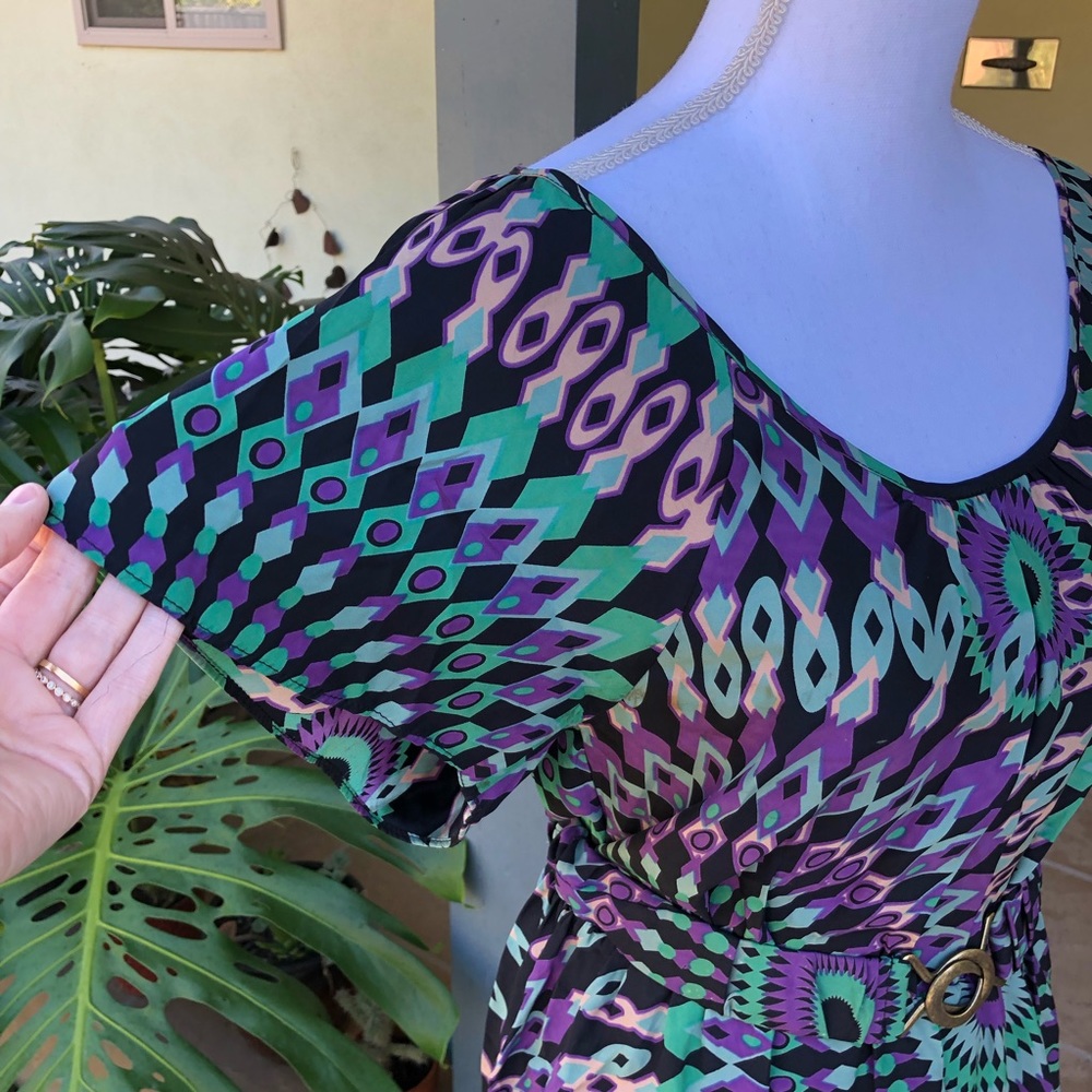 Bellatrix Multi Color Silk Dress - Picture 5 of 10